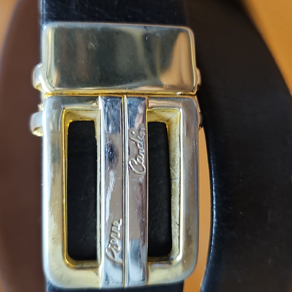 Vintage Pierre Cardin Reversible Leather Belt Black/Brown Leathe Men's Size 34